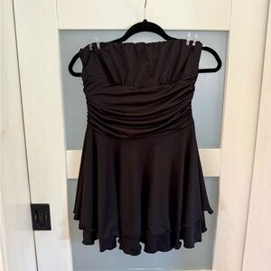 Black Strapless Mini Dress